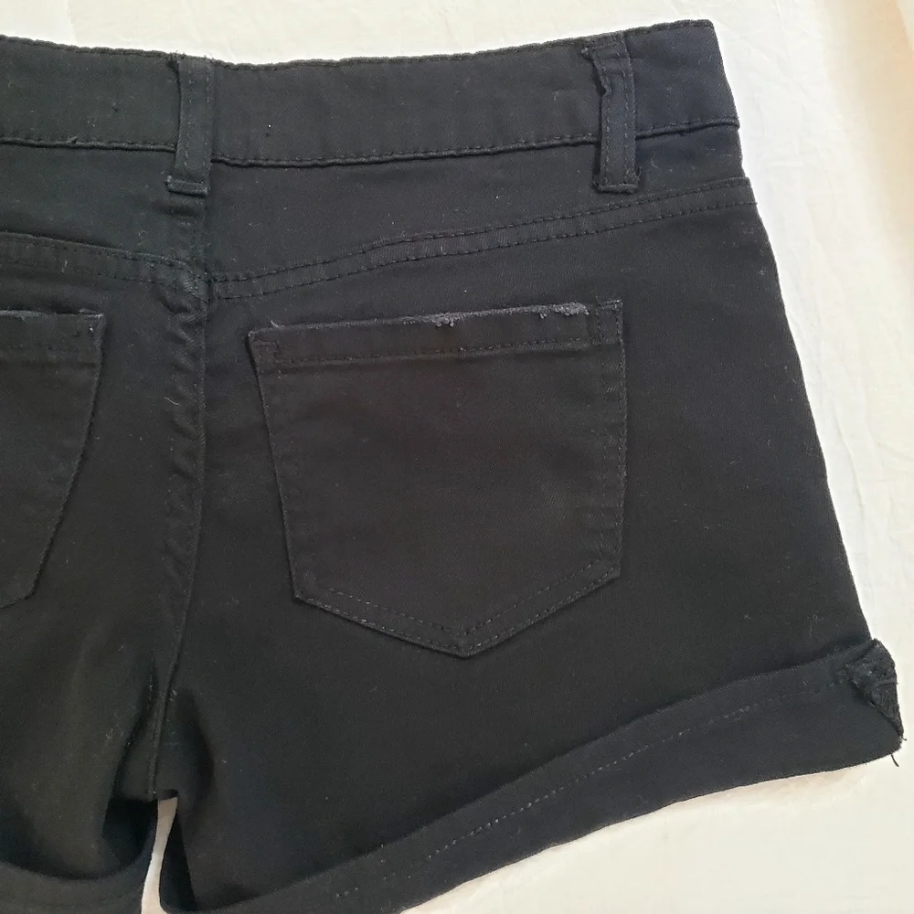 Women's Black Denim Shorts